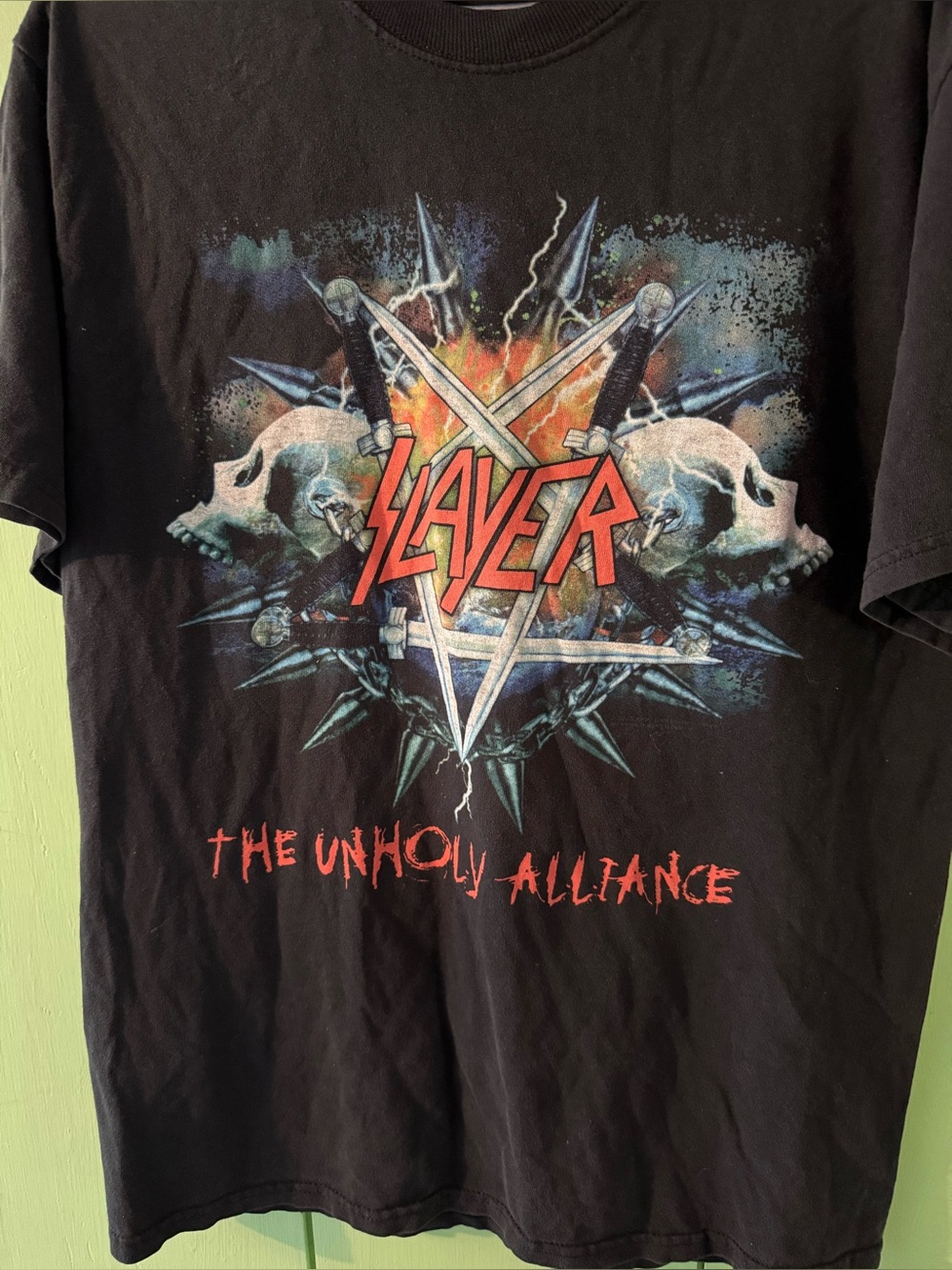 Vintage Slayer The Unholy Alliance Graphic Band Tee
